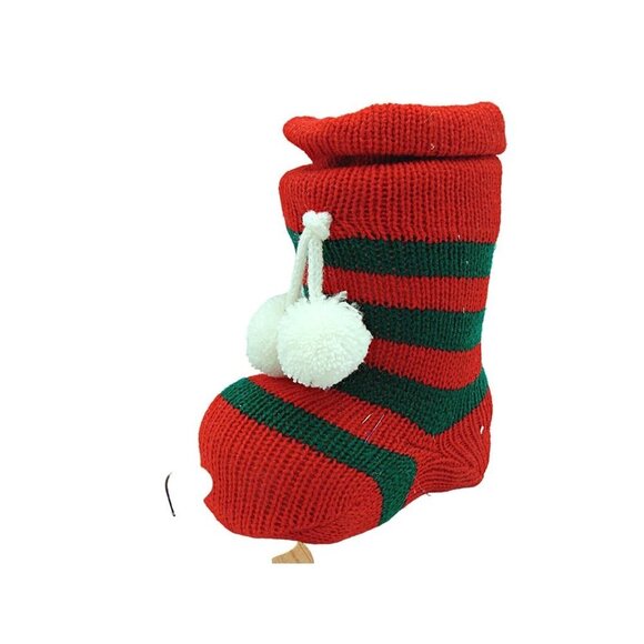 Lot 8 Christmas Holiday Ornaments Elephant Wagon Wheel Snowman Stocking Angel - Picture 6 of 11